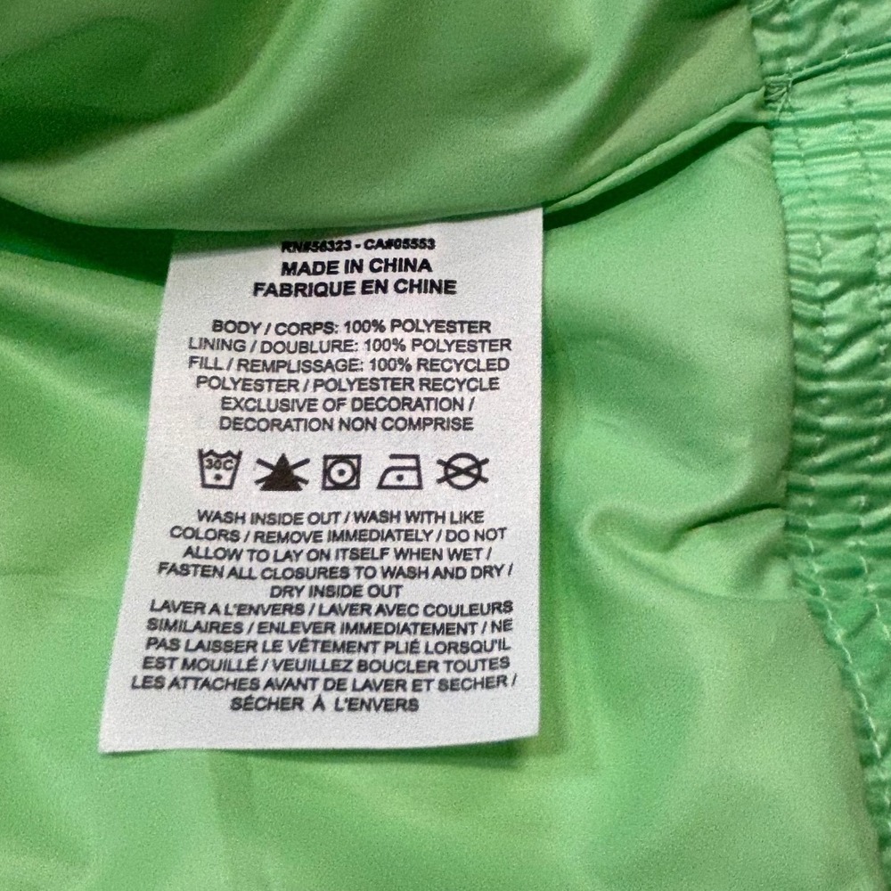 Nike City Ready Womens Cropped Puffer Vest Only Lime Green CJ4018-386 Size Small - Picture 5 of 7